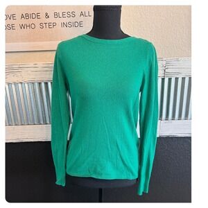 Banana Republic XS Green Italian Yarn Tie Back Sweater Bow Coquette Preppy